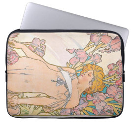 The Iris (1897) von Alphonse Mucha Laptopschutzhülle