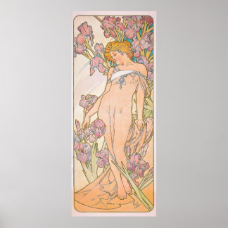 The Iris (1897) von Alphonse Mucha Poster