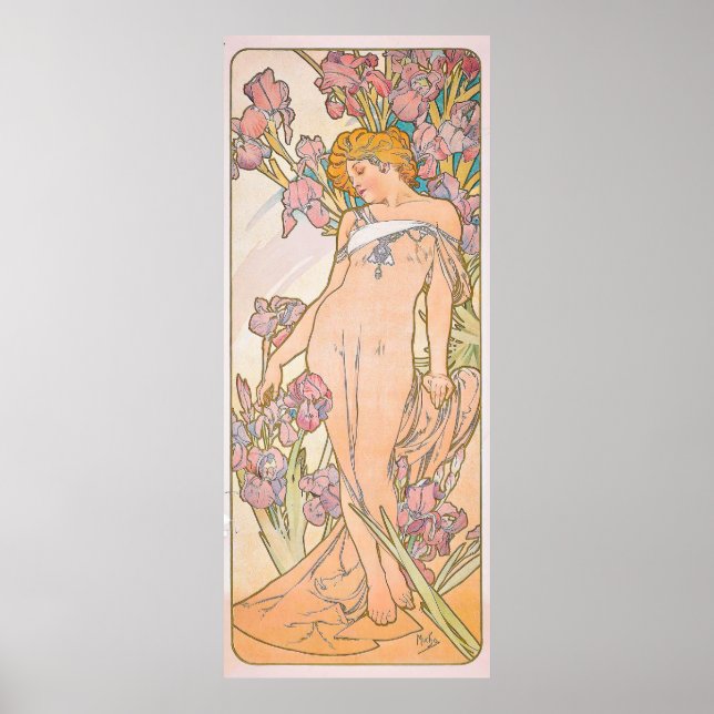 The Iris (1897) von Alphonse Mucha Poster (Vorne)