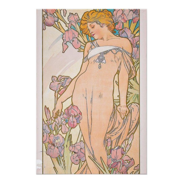 The Iris (1897) von Alphonse Mucha Poster (Vorderseite)