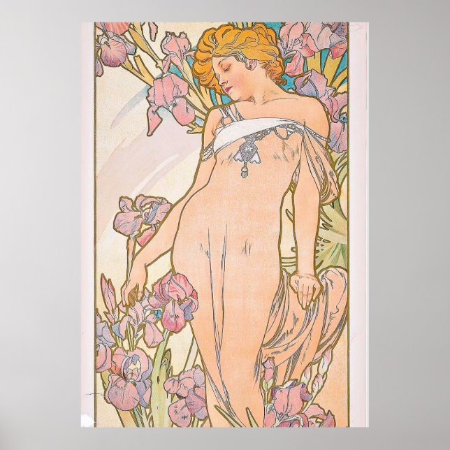 The Iris (1897) von Alphonse Mucha Poster (Vorne)