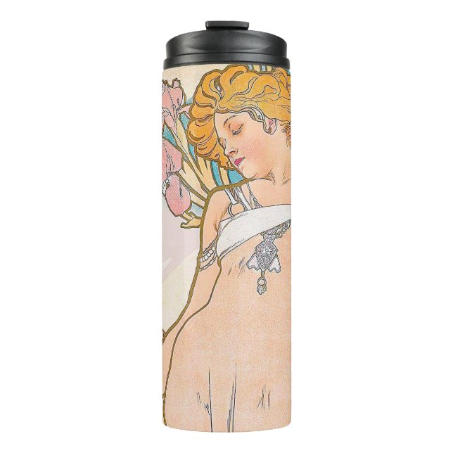 The Iris (1897) von Alphonse Mucha Thermosbecher (Vorderseite)