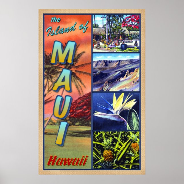 The Island of Maui Hawaii Poster (Vorne)