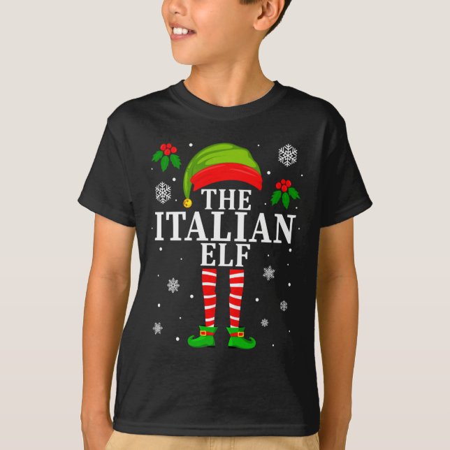 The Italian Elf Family Matching Christmas Pajama L T-Shirt (Vorderseite)