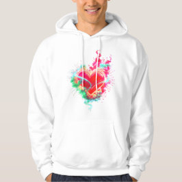 The Jaded Heart on a Cozy Long Sleeve White Hoodie