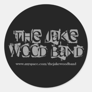 The Jake Wood Band, www.myspace.com/thejakewood.. Runder Aufkleber