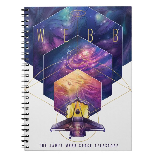 The James Webb Space Telescope Illustration Notizblock (Vorderseite)
