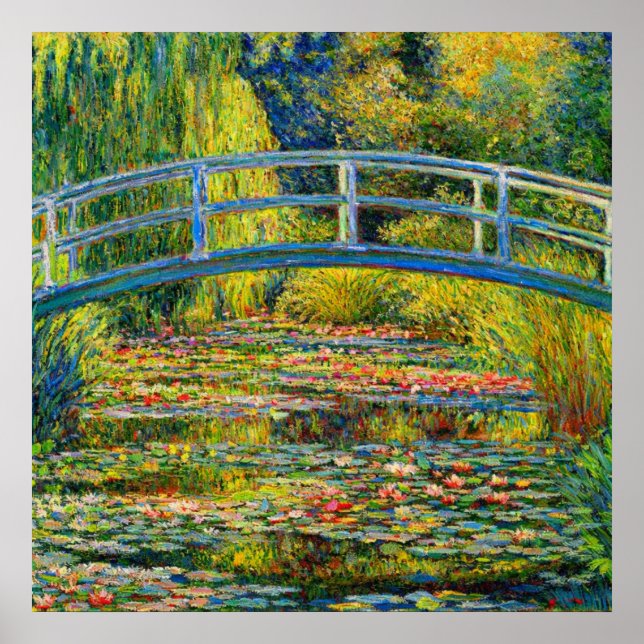 The Japanese Bridge (The Water-Lily Pond) by Monet Poster (Vorne)
