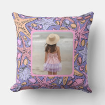 The Johnson Beach House Pillow, Fantasy Sea Patter