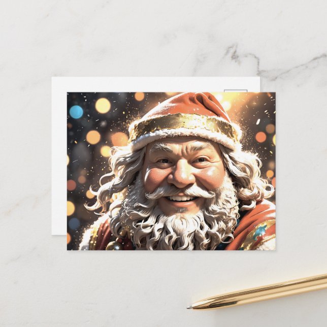 The 'Jolly Belly' Christmas Cheer  Feiertagspostkarte (Vorderseite/Rückseite Beispiel)