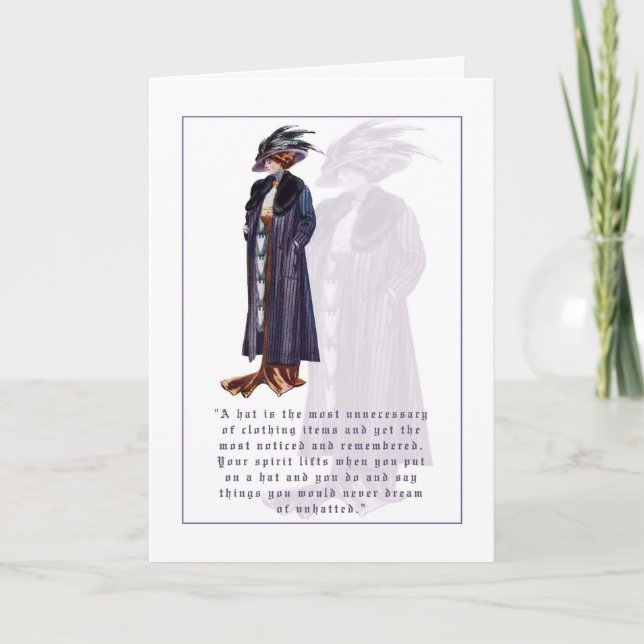 The Joy of a Hat Greeting Card Karte (Vorderseite)
