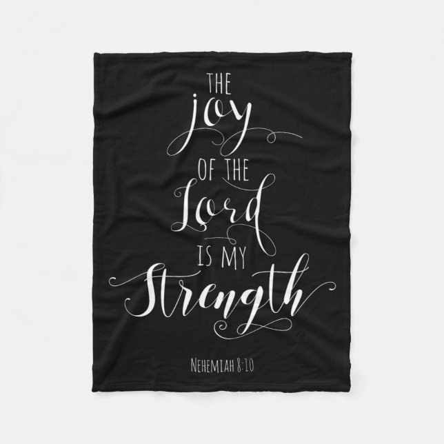 The Joy Of The Lord Is My Strength Christian  Fleecedecke (Vorderseite)