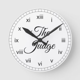 The Judge Runde Wanduhr