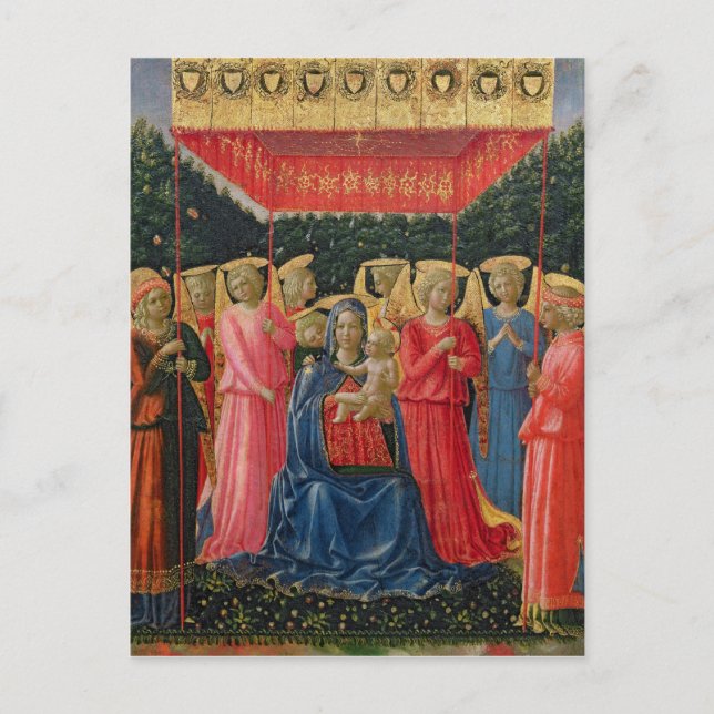 The Jungfrau and Child with Angels, c.1440-50 Postkarte (Vorderseite)