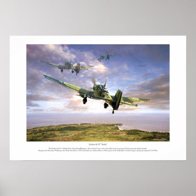 The Junkers Ju 87 " Stuka " Poster (Vorne)
