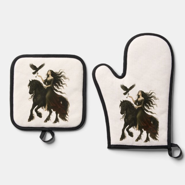 "The Key" Collection Throw Pillow Ofenhandschuh & Topflappen-Set (Vorderseite)