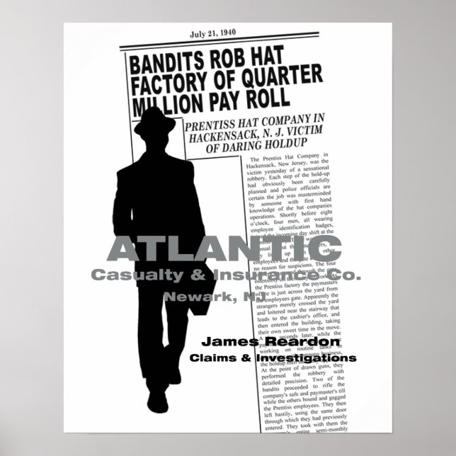 THE KILLERS (1946) Film Noir Poster (Vorne)