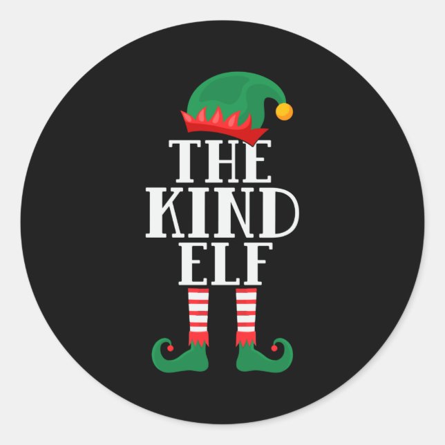 The Kind Elf Funny Christmas Runder Aufkleber (Vorderseite)