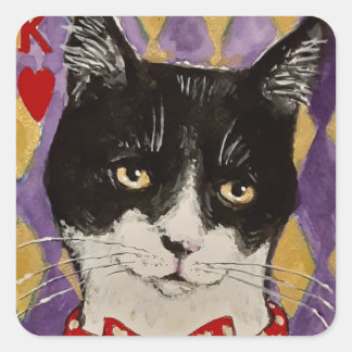 The King of Hearts Cat Aufkleber