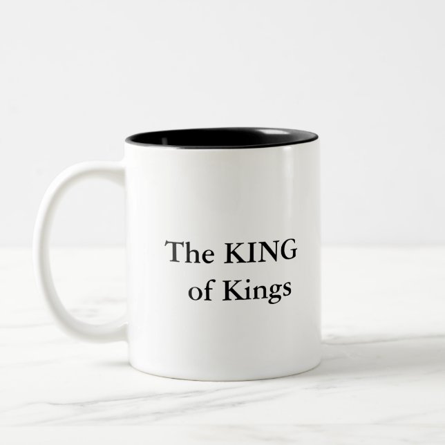 The King of kings Bold & Regal Ceramic Coffee mug Zweifarbige Tasse (Links)