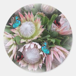 The King Protea Runder Aufkleber