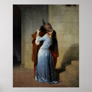 The Kiss (1859) von Francesco Hayez - Poster