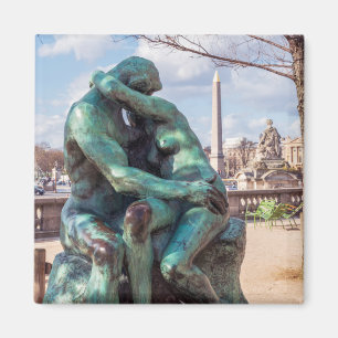 The Kiss by Auguste Rodin at the Tuileries, Paris Magnet