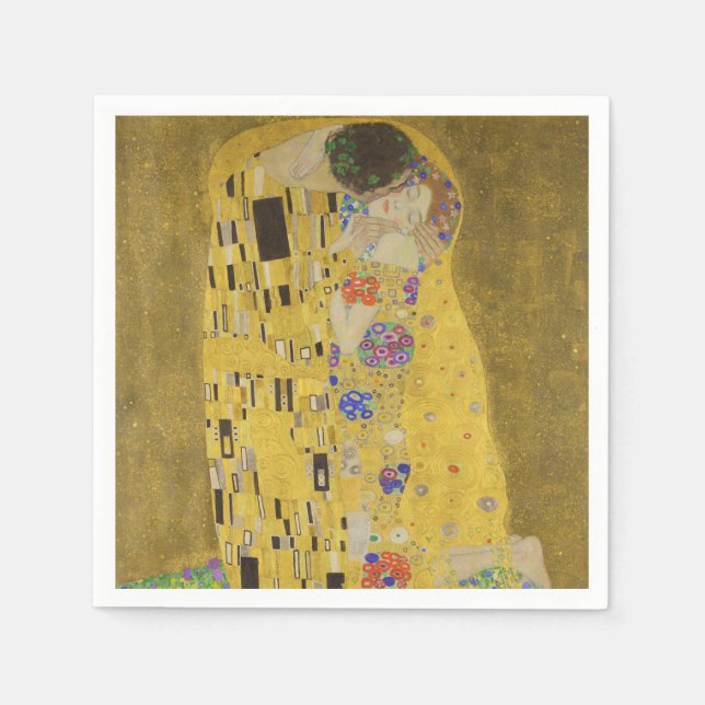 The kiss - Gustav Klimt Serviette (Vorderseite)