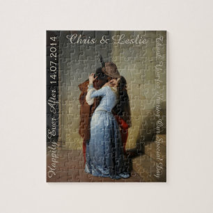 The Kiss / Il Bacio benutzerdefiniertes Textkunst- Puzzle