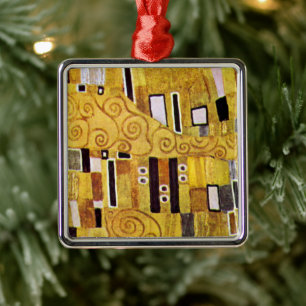 The Kiss Pattern by Gustav Klimt, Art Nouveau Silbernes Ornament