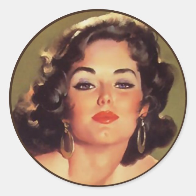 The Kitsch Bitsch : Button-Up Portraits Runder Aufkleber (Vorderseite)