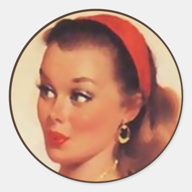 The Kitsch BItsch : Button-Up Portraits Runder Aufkleber (Vorderseite)