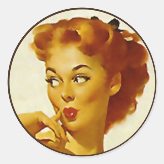 The Kitsch BItsch : Button-Up Portraits Runder Aufkleber (Vorderseite)
