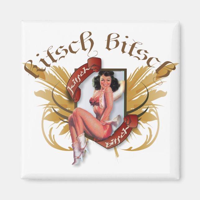 The Kitsch Bitsch : Kowgirl Kitsch Tattoo Button U Magnet (Vorne)