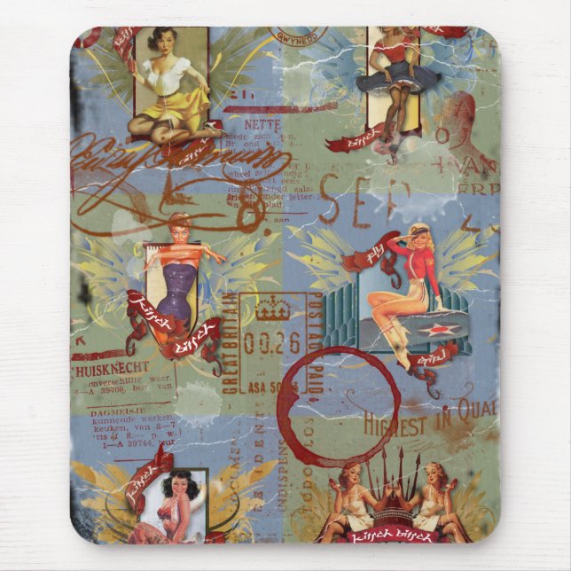 The Kitsch Bitsch: Zerstörte Kitsch Bitsch Pin-Ups Mousepad (Vorne)