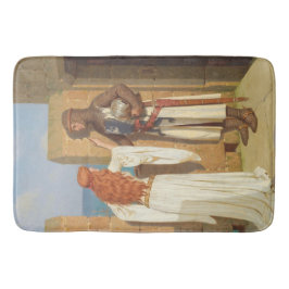 The Knight's Shadow (von Edmund Blair Leighton) Badematte