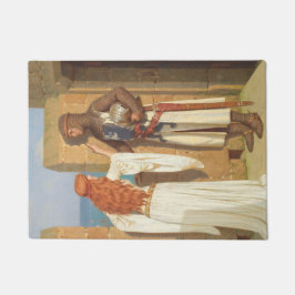 The Knight's Shadow (von Edmund Blair Leighton) Fußmatte