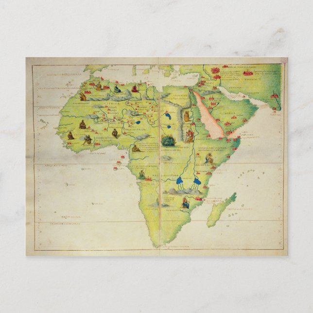 The Kontinent of Africa Postkarte (Vorderseite)