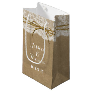 The Kraft, Lace & Twine Bow Wedding Collection Kleine Geschenktüte