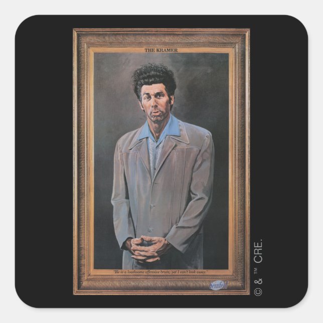 The Kramer Portrait Quadratischer Aufkleber (Vorderseite)
