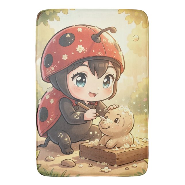 The Ladybug and the Hidden Nectar Kingdom.2 Badematte (Vorderseite Vertikal)