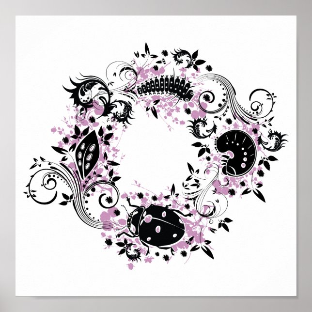 The Ladybug Life Cycle Poster - Lila (Vorne)