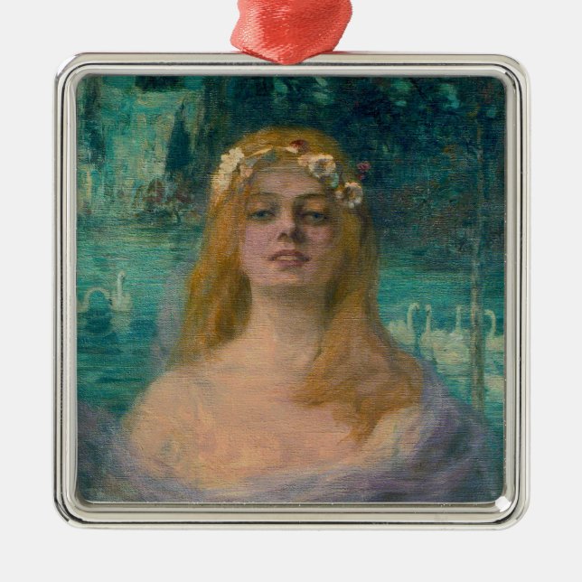 The Lake Fairy (von Kimon Loghi) Ornament Aus Metall (Vorne)