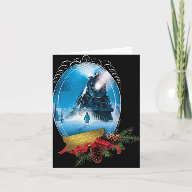 The Lar Express Holiday Framed Train Arrival T Shi Karte (Vorderseite)