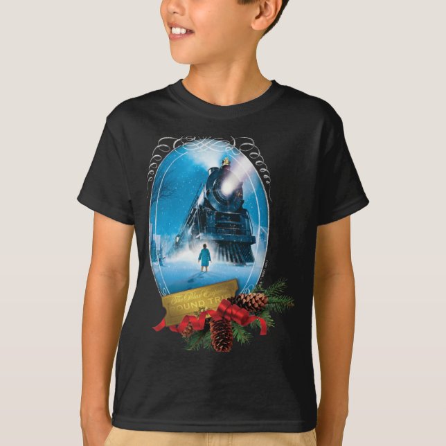 The Lar Express Holiday Framed Train Arrival T Shi T-Shirt (Vorderseite)