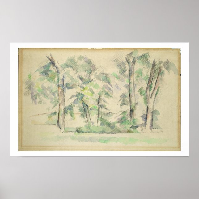 The Large Trees at Jas de Bouffan, c.1885-87 (w/c Poster (Vorne)