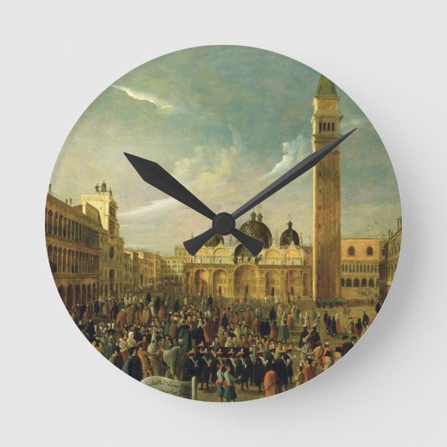 The Last Day of the Carnival, St. Mark's Square, V Runde Wanduhr (Vorderseite)