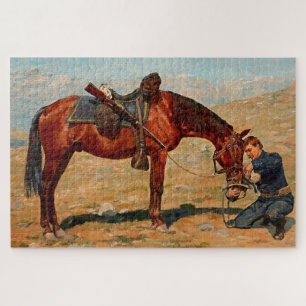 "The Last Drop" Western Art von Charles Schreyvoge Puzzle