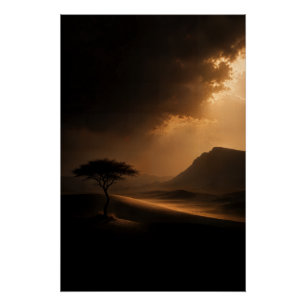 The Last Light Wüstenlandschaft Poster