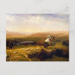 The Last of the Buffalo von Albert Bierstadt (1888 Postkarte